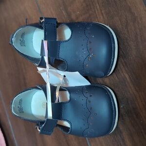 Navy Angel T-Strap Mary Jane, size 4